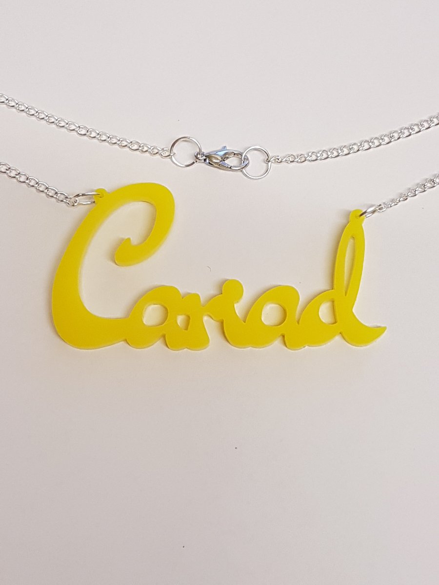 Cariad Welsh Necklace - Acrylic