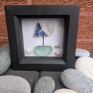 Black seaglass and pottery boat box frame 