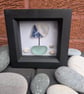 Black seaglass and pottery boat box frame 