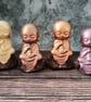 Boy Buddha Child Statues, Hand Painted Stoneware, Shelf Sitters, Buddhist Altar - Image 7