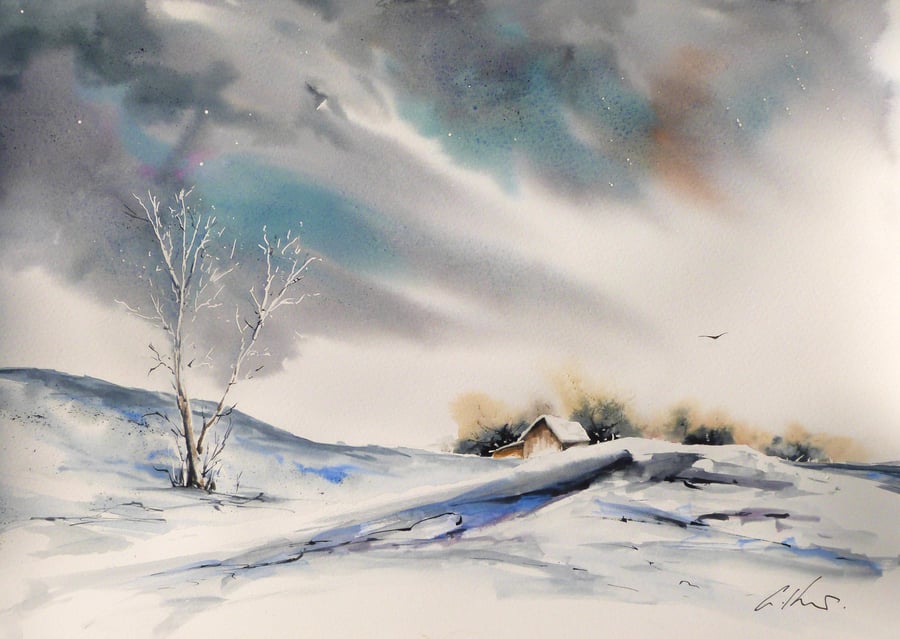 First Light, Original Watercolour Painting.