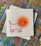Dog star card -screen print card by Jo Brown Happy Tomato - Image 1