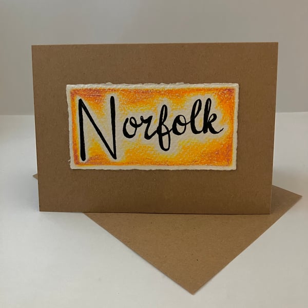 Norfolk - Orange Greetings Card