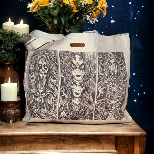 PRACTICAL MAGIC Large Canvas Tote Bag 