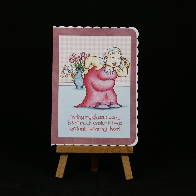 'Finding My Glasses' Humorous greeting card