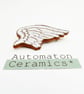 Angel wing ceramic brooch - Image 2