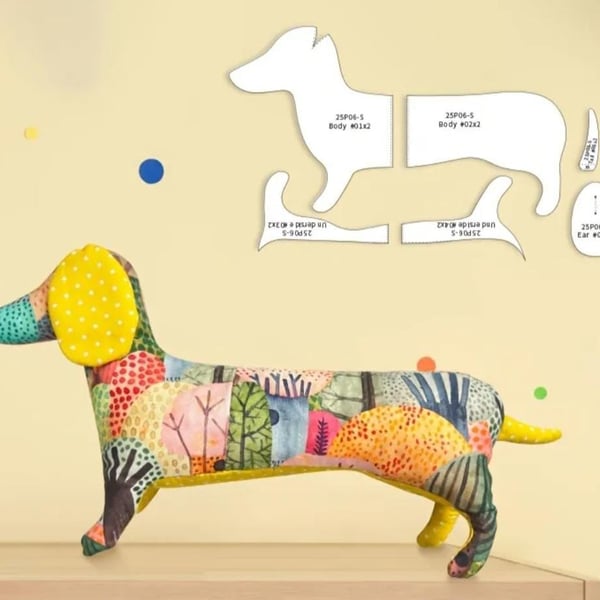 Dachshund Dog Acrylic Sewing Templates Small