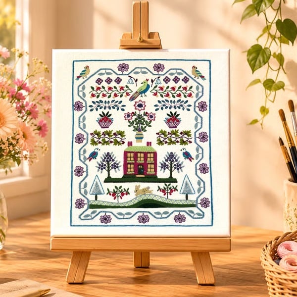 WinterBerry Cottage Embroidery PDF Pattern