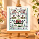 WinterBerry Cottage Embroidery PDF Pattern