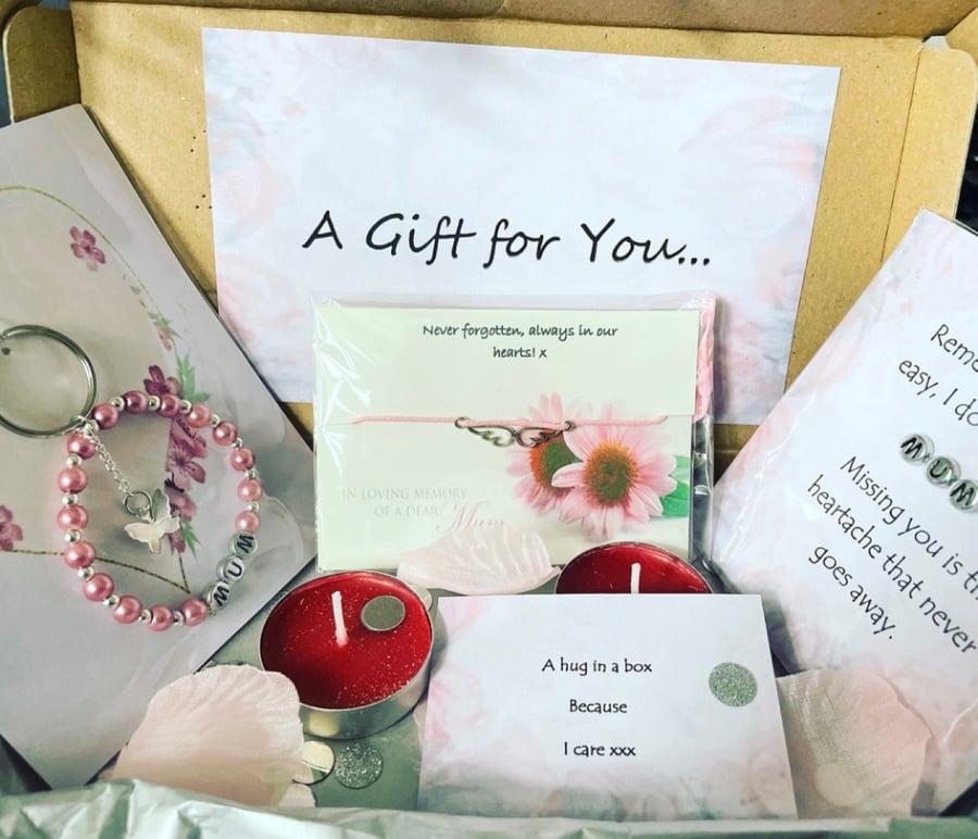 In memory of a dear mum bereavement gift mini hamper thinking of you gift 
