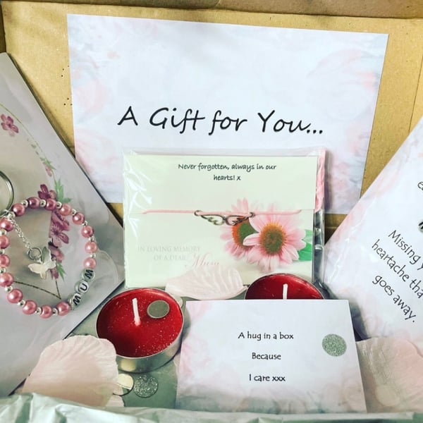 In memory of a dear mum bereavement gift mini hamper thinking of you gift 