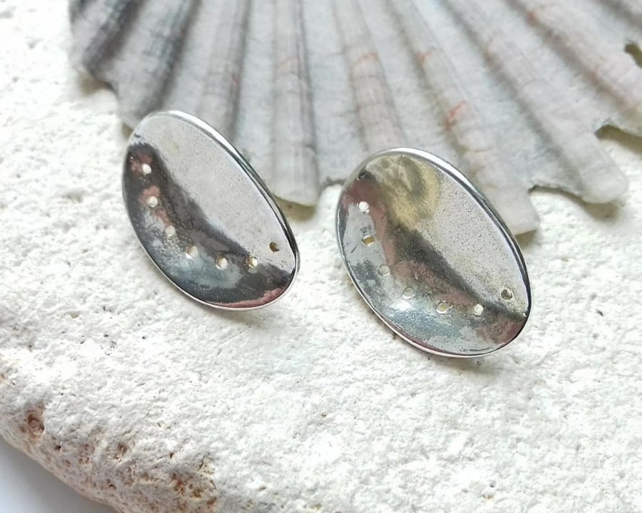 Sterling Silver Ormer Studs