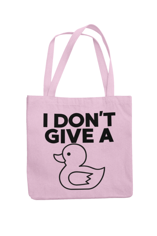 Duck themed Novelty Shopping Tote Bag i Dont GIVE a DUCK funny non swearing Gift