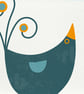 Blackbird In The Pond, bird illustration, original Giclee print - Image 2