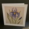Iris ,a blank card ,suitable for various occasions 