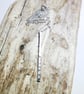 Hammered Sterling Silver Pendant Necklace (NKSSPDSK1) - UK Free Post