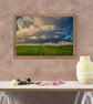 Storm Clouds over rural farmland at Levalsa Meor in Cornwall
