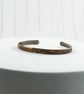 Copper Cuff - Embossed Leaf Pattern with Antiqued Finish. Size Medium - Image 6