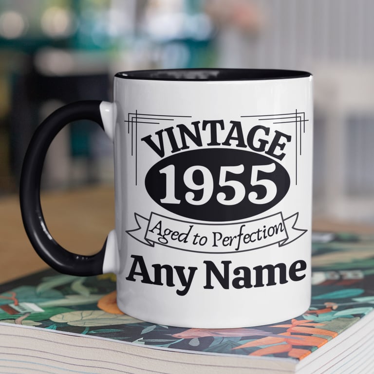 Personalised Name and Year Birthday Mug Vintage ( enter name and year)