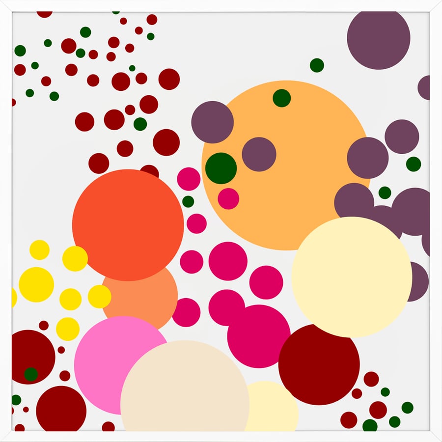 Mimosa, Geometric Abstract Bouquet Art Print