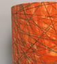 Orange with Green Brown Lines Swedish 50s Mid Century Vintage fabric Lampshade - Image 6