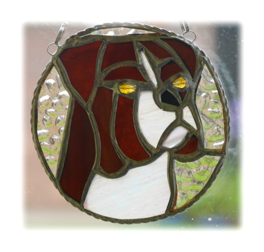 Boxer Dog Suncatcher Stained Glass 007