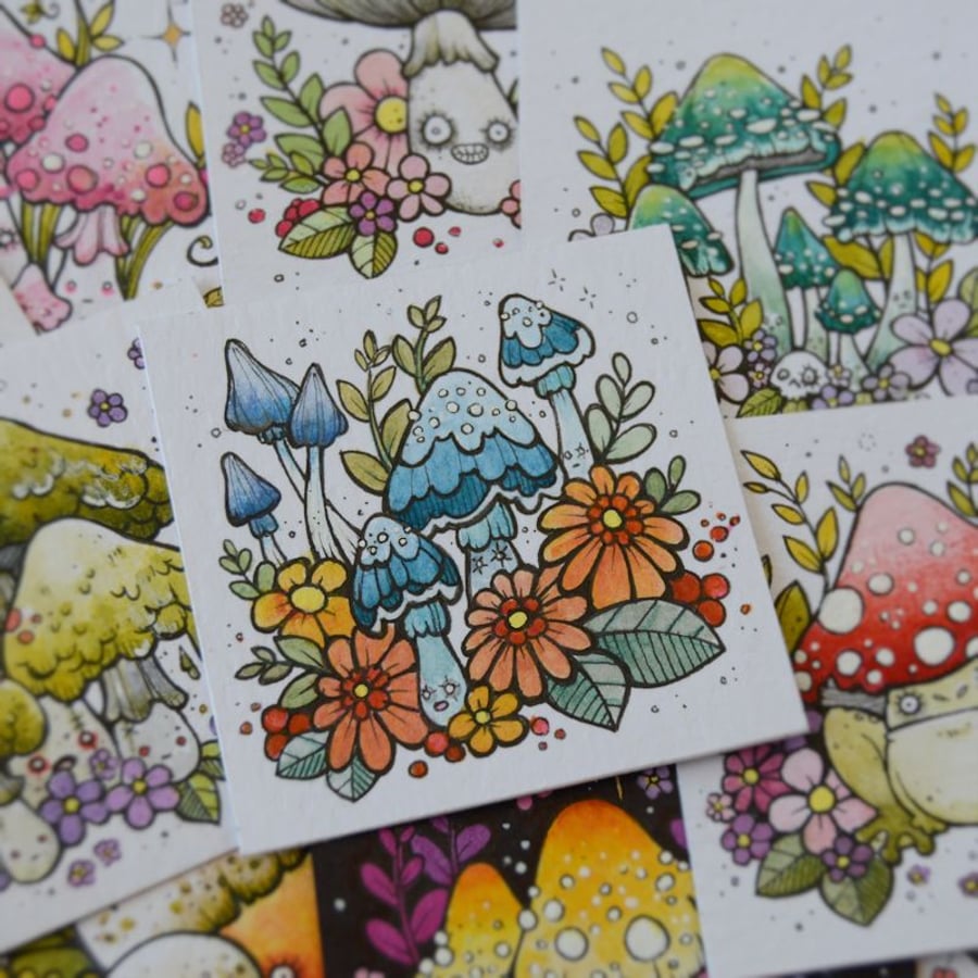 mushroom month - day 20 - original twinchie illustration