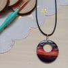 Sunset wooden necklace 