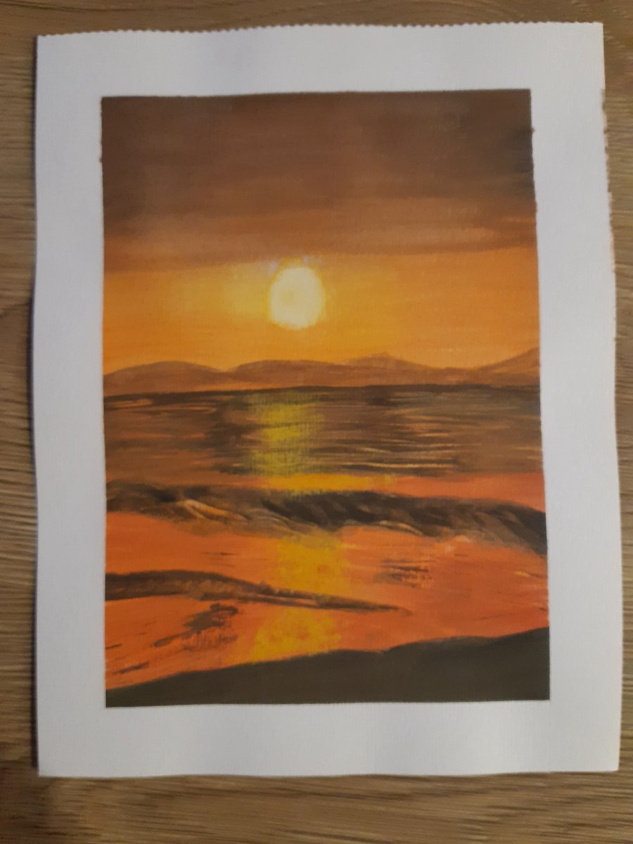  Painting watercolour The Sun Casting 