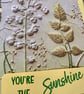 Embossed  birthday card you are the sunshine, spring yellow perfectly imperfect - Image 2
