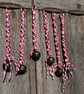 12 Bells of Christmas macrame candy stripe garland with metal  jingle bells - Image 5
