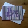 Happy Birthday Card - stripes - Free Postage