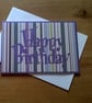 Happy Birthday Card - stripes - Image 1