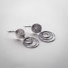 Sterling Silver Textured Circles Earrings