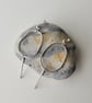 Large Open Oval Dangle Earrings, Handmade Recycled Sterling Silver - Image 3