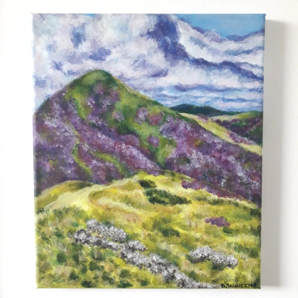 Pentland Hill's in Summer original painting on canvass.  