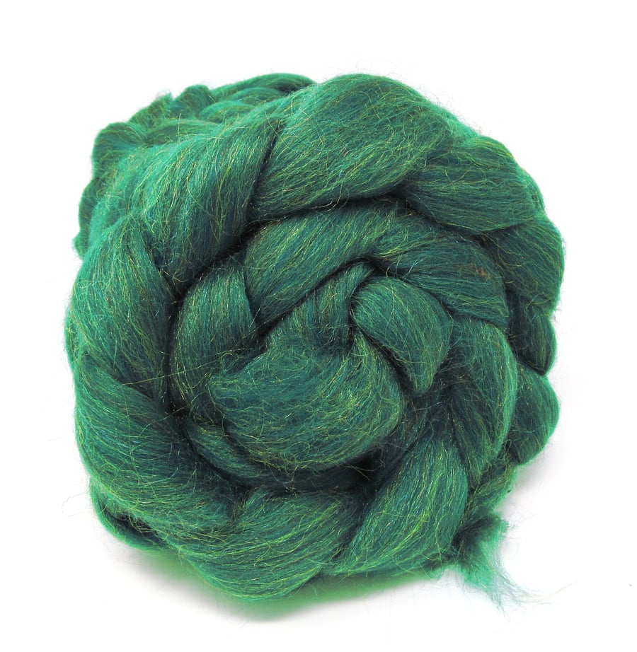 Holly Sparkle Merino Wool Trilobal Nylon Combed Top 100g