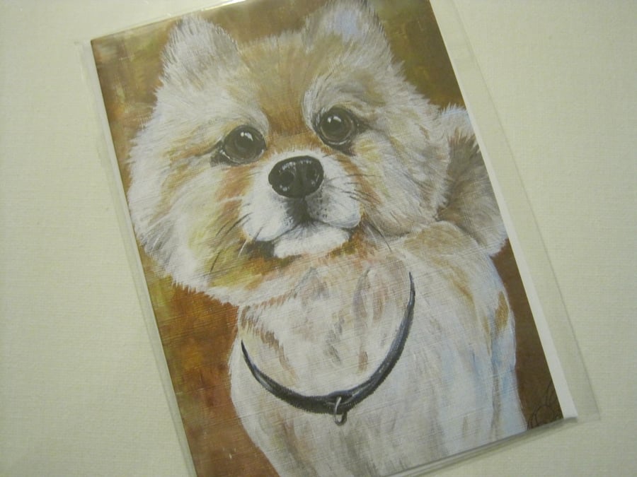 Dog Card Blank Greetings Card from original Painting of Dog Portrait