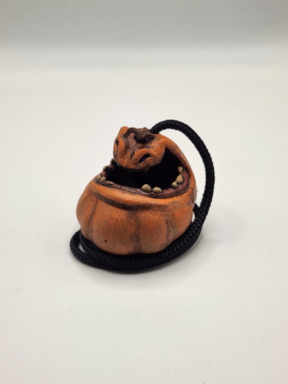 3D Printed Hand-Painted Pumpkin Rear View Mirror Charm Car Interior Decoration