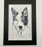 Husky type dog portrait. 5x7" original  - Image 1