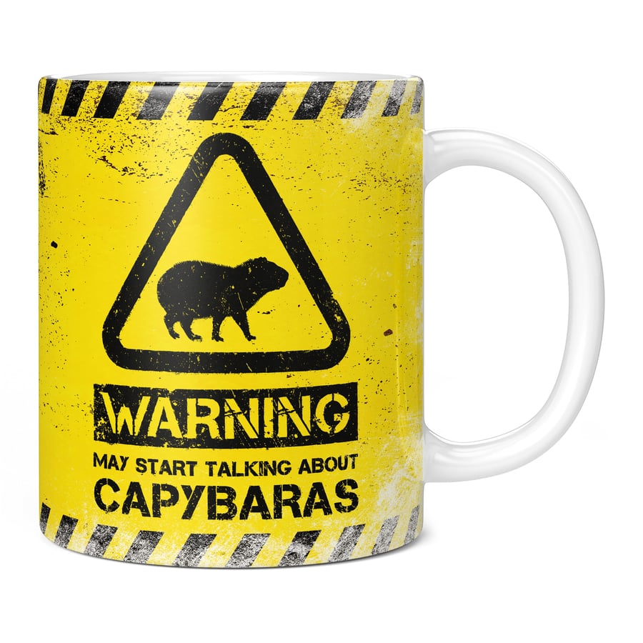 Warning May Start Talking About Capybaras 11oz Coffee Mug Cup - Perfect Birthday