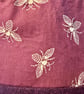 Bees (white on purple) - Large zipped pouch for toiletries, shaving kit, art etc - Image 2