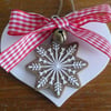 Sale - Christmas Decoration - Gingerbread Heart - Snowflake