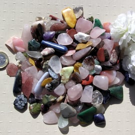 500gr Bag of Chipped & Broken Crystal Tumblestones Free UK Post