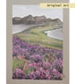 Isle of Harris View with Purple Heather, Scottish landscape, original art