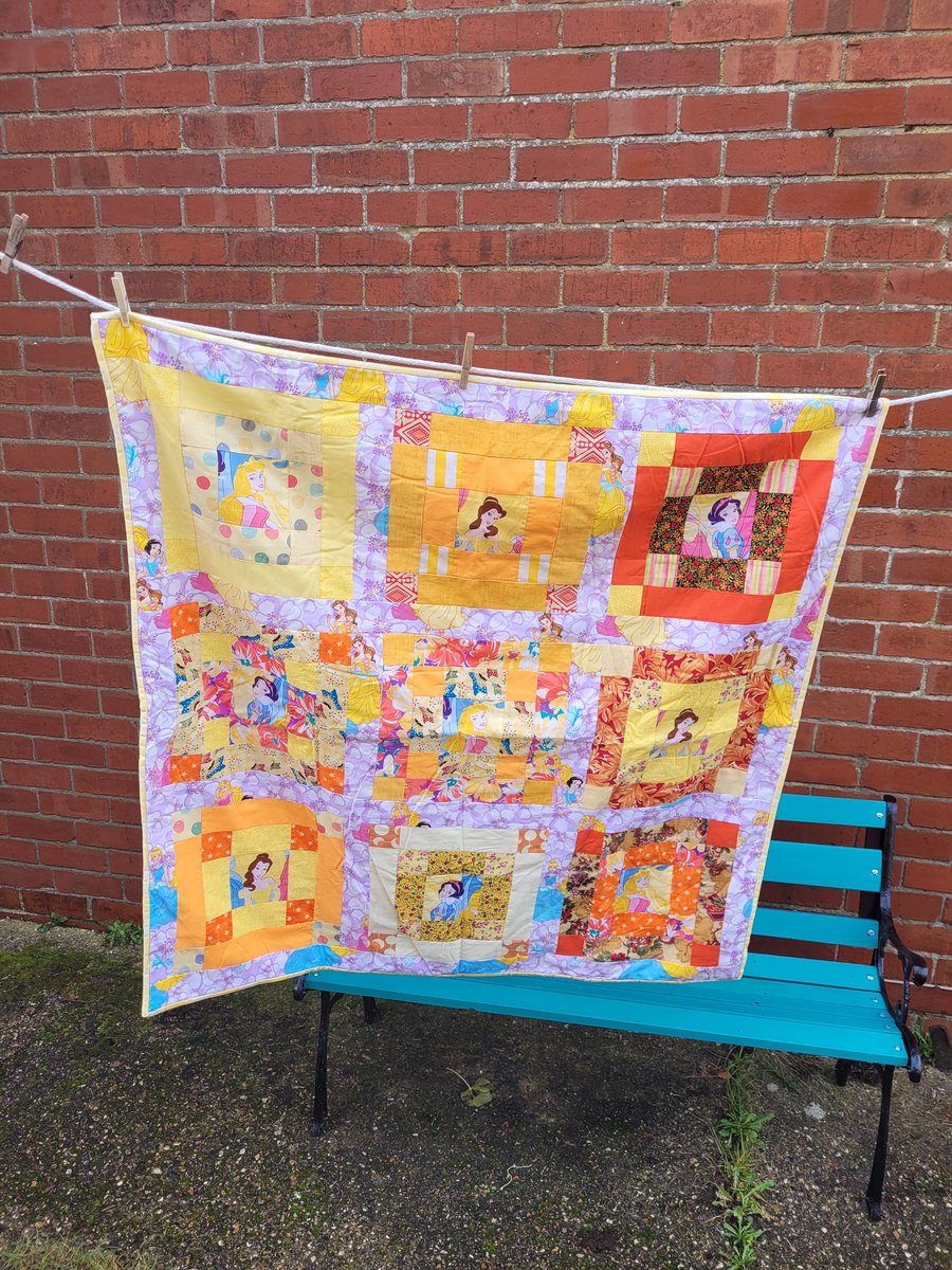 Homemade Disney Princesses patchwork quilt