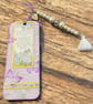 Hydrangea Floral Bookmark with Beaded Tassel – Handmade Gift for Readers - Image 4