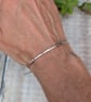 Sterling Silver 2mm Hammered Round Bangle - JBJ5025 - Image 6