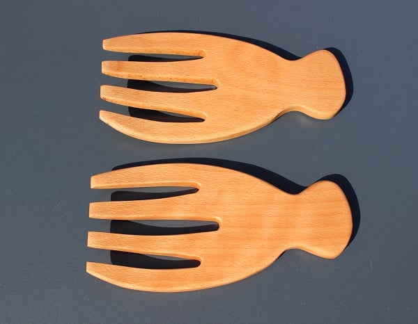 Hand Carved Salad Servers (WS15)