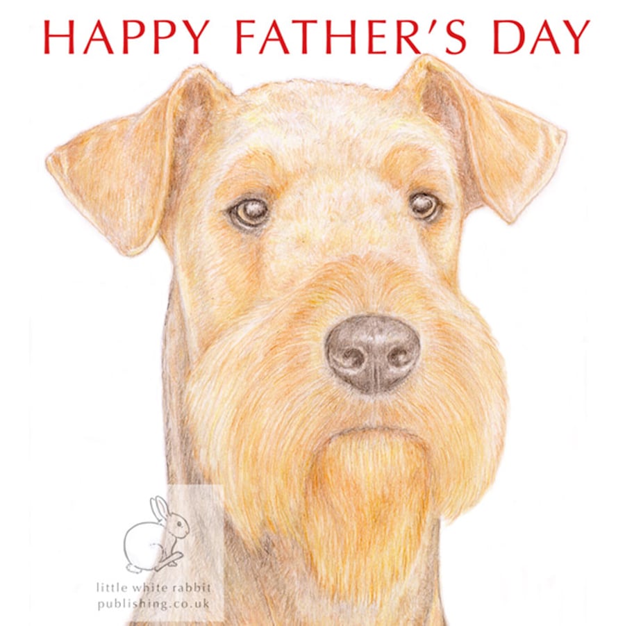 Angus the Airedale Terrier - Father's Day Card